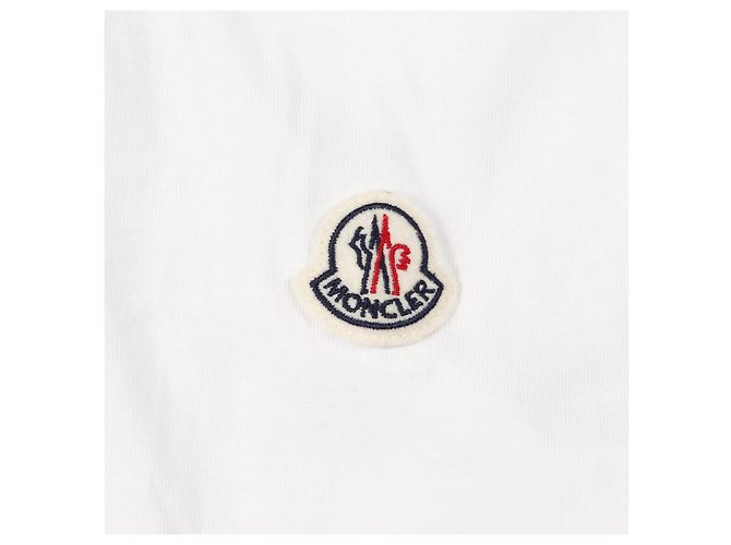 Camiseta de algodón con logo Moncler Blanco Roja Azul marino - vista 6