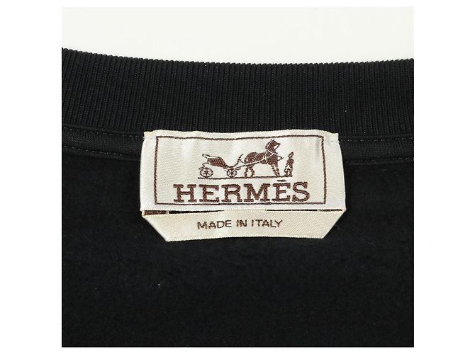 Hermès Felpa in cotone Hermes Metallerie au Carre Blu - vista 3