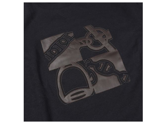 Hermès Felpa in cotone Hermes Metallerie au Carre Blu - vista 6