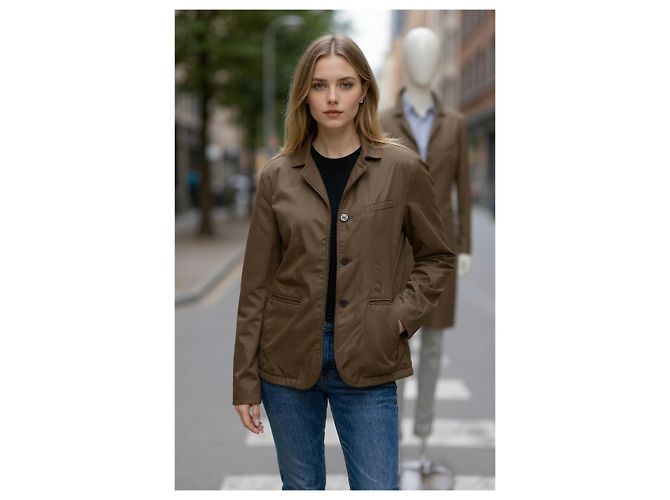 Burberry Brit gesteppte Jacke Braun Damen Größe S Nova Check Futter Leichter Mantel - Ansicht 17