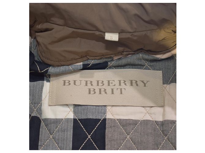 Burberry Brit gesteppte Jacke Braun Damen Größe S Nova Check Futter Leichter Mantel - Ansicht 3