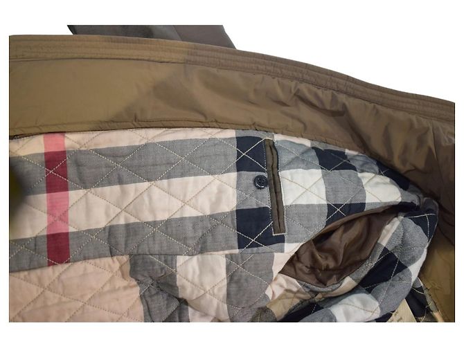 Burberry Brit gesteppte Jacke Braun Damen Größe S Nova Check Futter Leichter Mantel - Ansicht 8
