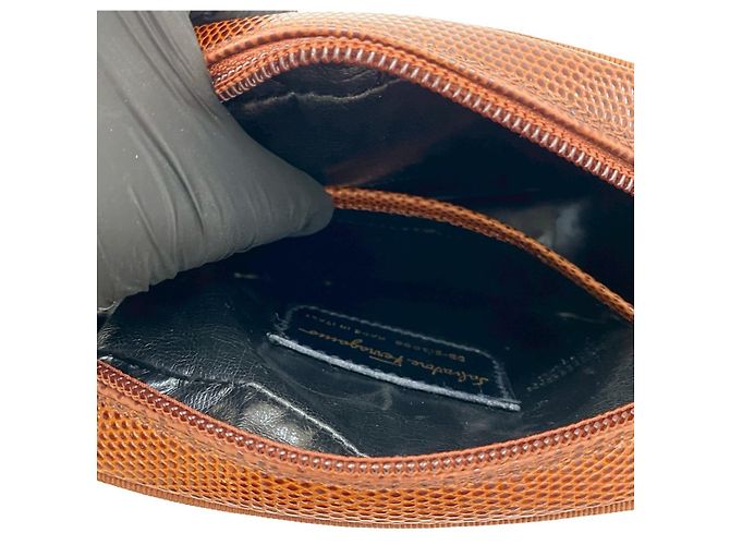 Bolso de hombro de cuero Salvatore Ferragamo Castaño - vista 11