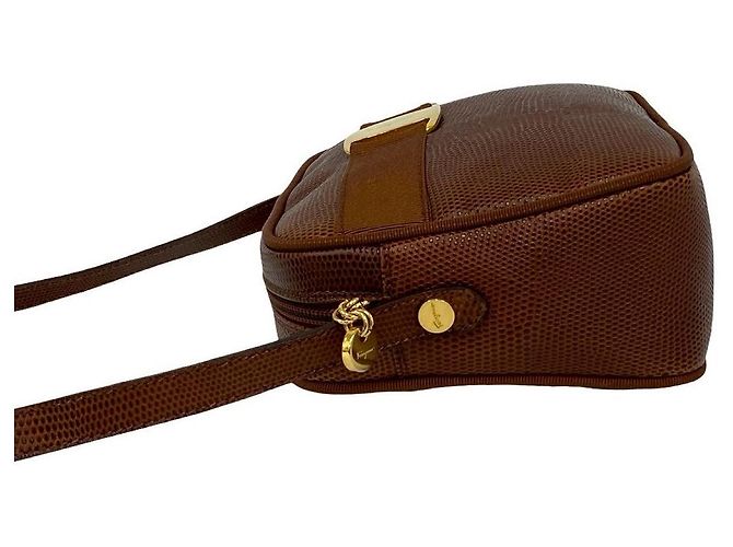 Bolso de hombro de cuero Salvatore Ferragamo Castaño - vista 6