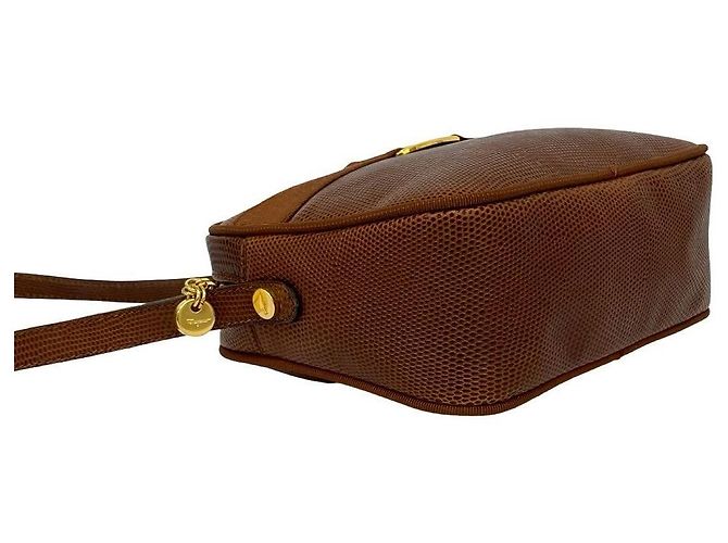 Bolso de hombro de cuero Salvatore Ferragamo Castaño - vista 8