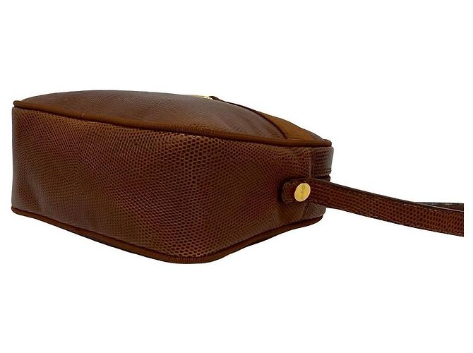 Bolso de hombro de cuero Salvatore Ferragamo Castaño - vista 9