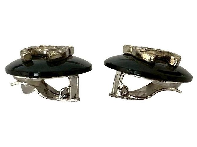 Chanel Coco Mark Clip-Ohrringe Schwarz - Ansicht 4