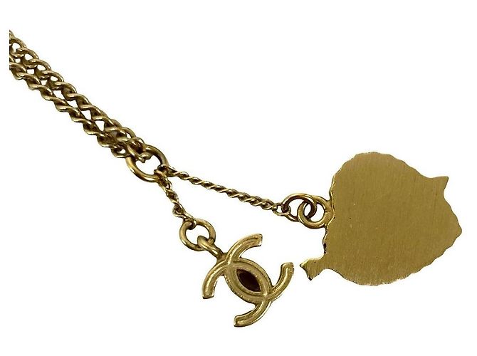 Collar Chanel Coco Mark Corazón Dorado - vista 5