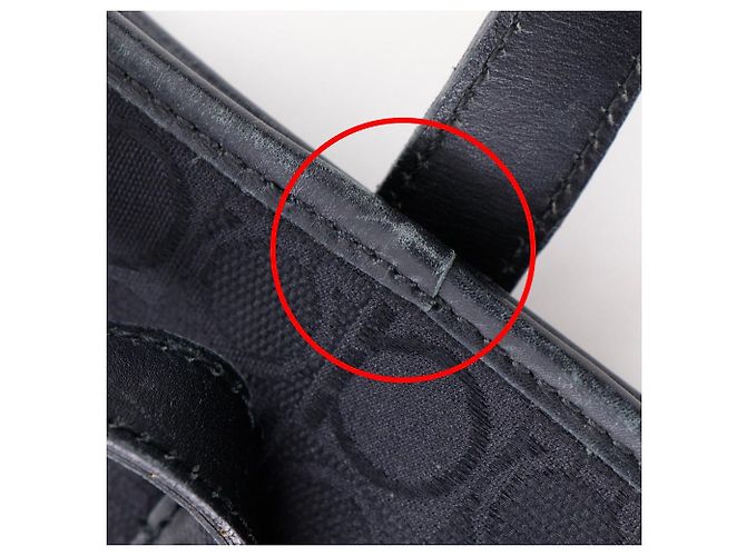 Salvatore Ferragamo Gancini Nylon Canvas Tote Bag Schwarz - Ansicht 12