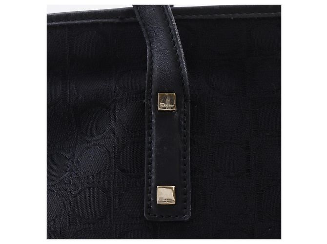 Salvatore Ferragamo Gancini Nylon Canvas Tote Bag Schwarz - Ansicht 16