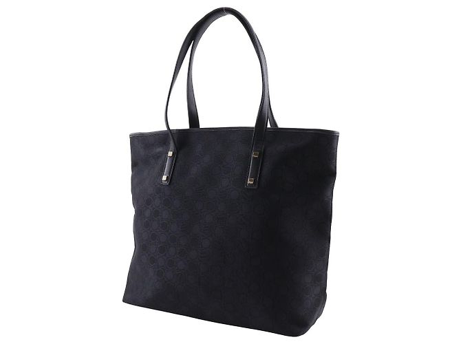 Salvatore Ferragamo Gancini Nylon Canvas Tote Bag Schwarz - Ansicht 2