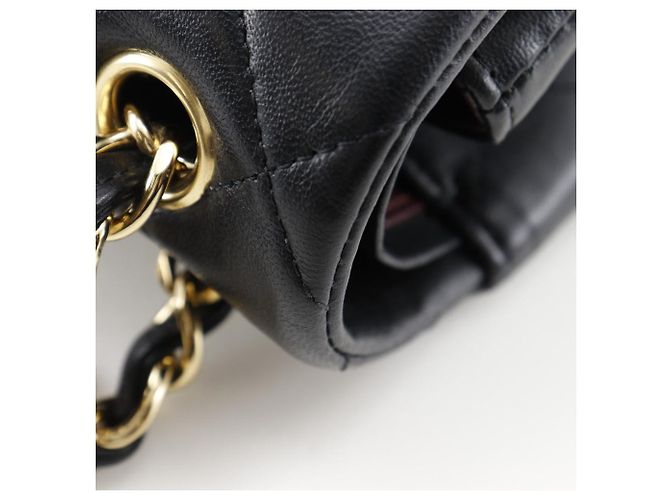 Chanel Classic Double Flap Tasche aus Lammleder 2way Shoulder Bag Schwarz - Ansicht 15