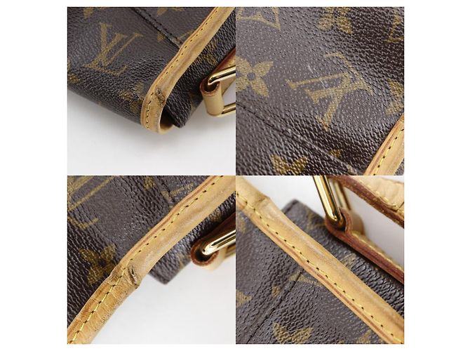 Borsa a tracolla Louis Vuitton Menilmontant Monogram Marrone - vista 12