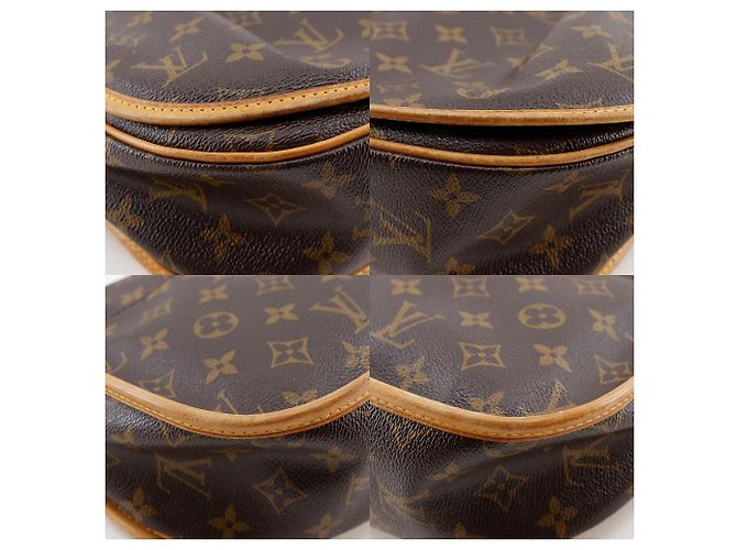 Borsa a tracolla Louis Vuitton Menilmontant Monogram Marrone - vista 4