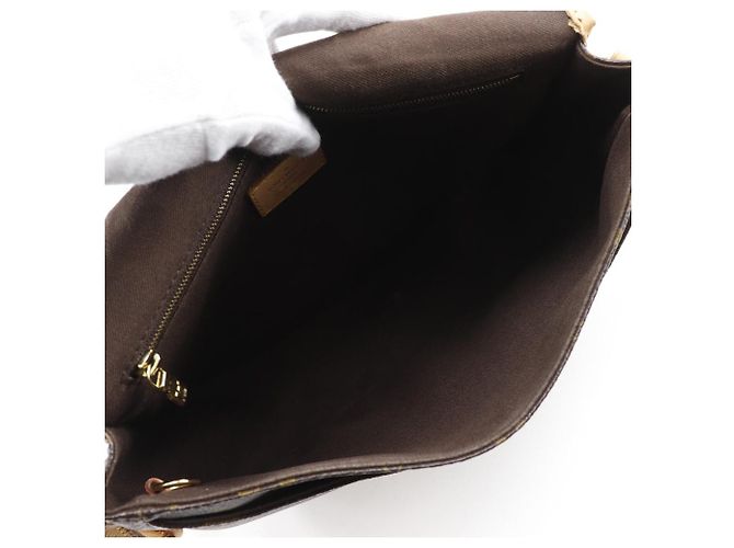 Borsa a tracolla Louis Vuitton Menilmontant Monogram Marrone - vista 5