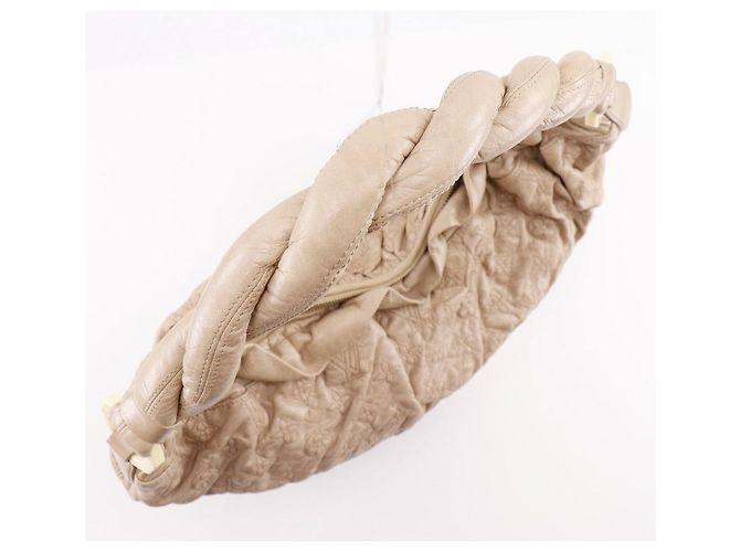 Borsa a Spalla Louis Vuitton Nimbus GM Monogram Lambskin Beige - vista 6