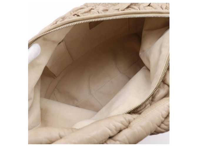 Borsa a Spalla Louis Vuitton Nimbus GM Monogram Lambskin Beige - vista 7