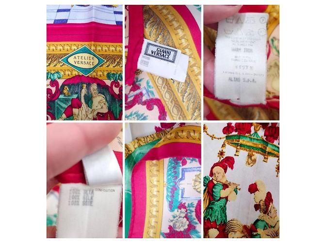 Gianni Versace Foulard Atelier Versace in seta con scene rinascimentali Multicolore - vista 13