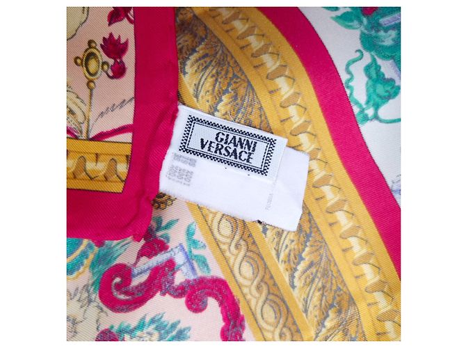 Gianni Versace Foulard Atelier Versace in seta con scene rinascimentali Multicolore - vista 5