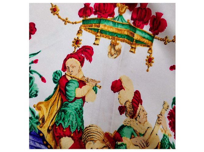 Gianni Versace Foulard Atelier Versace in seta con scene rinascimentali Multicolore - vista 8