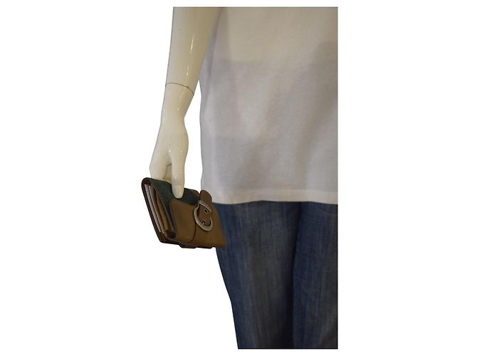 Cartera Dior Saddle Denim Cuero Khaki Castaño - vista 20