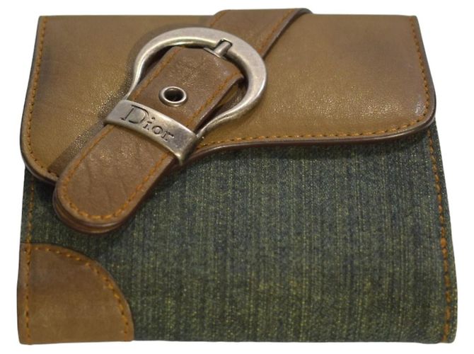 Cartera Dior Saddle Denim Cuero Khaki Castaño - vista 6