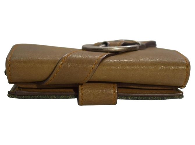 Cartera Dior Saddle Denim Cuero Khaki Castaño - vista 7