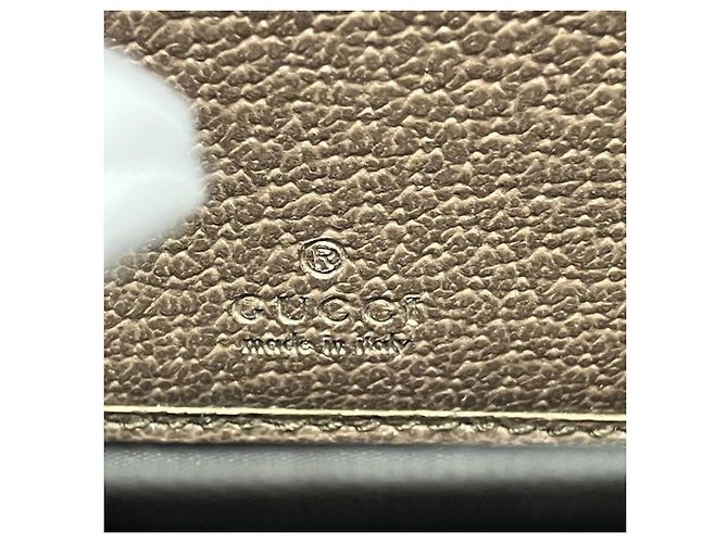 Gucci GG Canvas Bamboo Round Zip Long Wallet Brown - view 4
