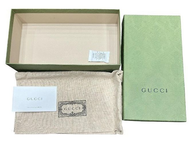 Gucci GG Canvas Bamboo Round Zip Long Wallet Brown - view 5