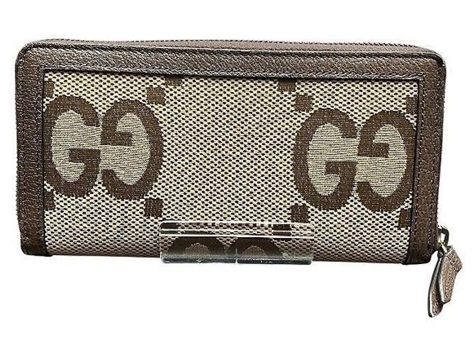 Cartera larga Gucci GG Canvas Bamboo Castaño - vista 2