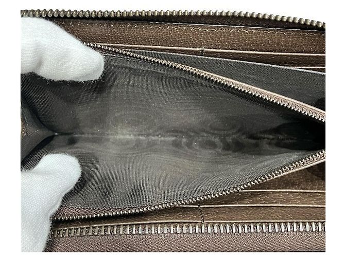 Cartera larga Gucci GG Canvas Bamboo Castaño - vista 6