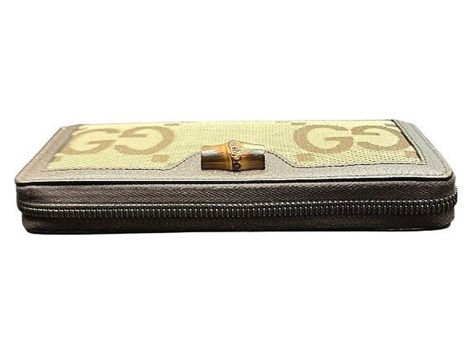 Cartera larga Gucci GG Canvas Bamboo Castaño - vista 8