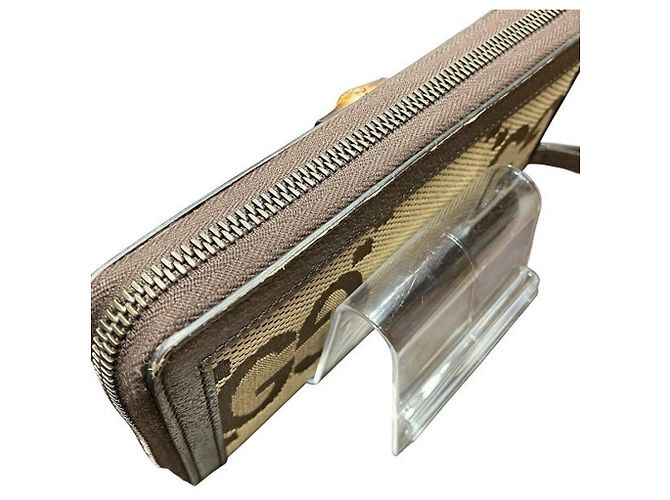 Cartera larga Gucci GG Canvas Bamboo Castaño - vista 9