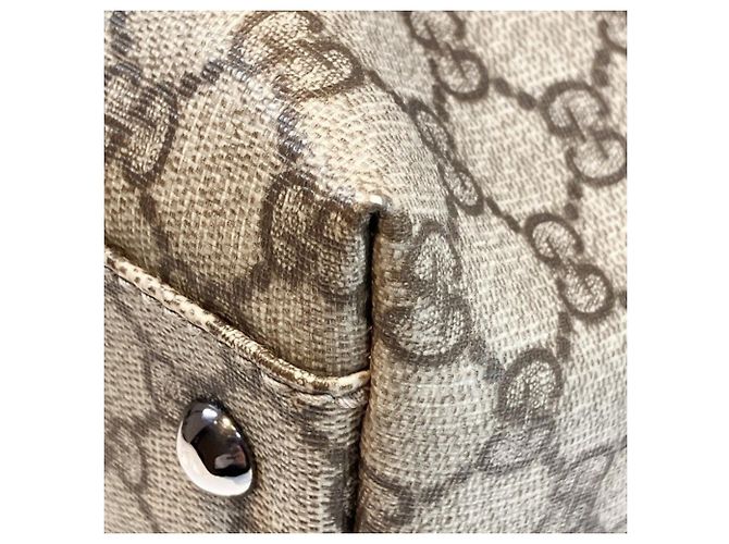 Borsa Tote Gucci GG Supreme Beige - vista 7