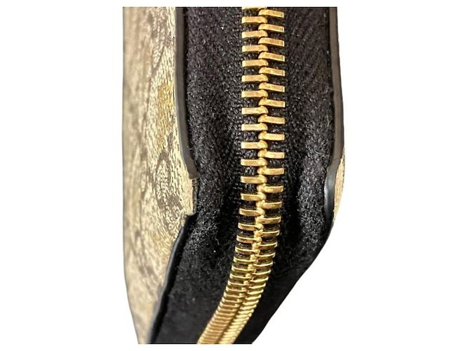 Portafoglio lungo con zip Gucci GG Supreme Bee Beige - vista 9