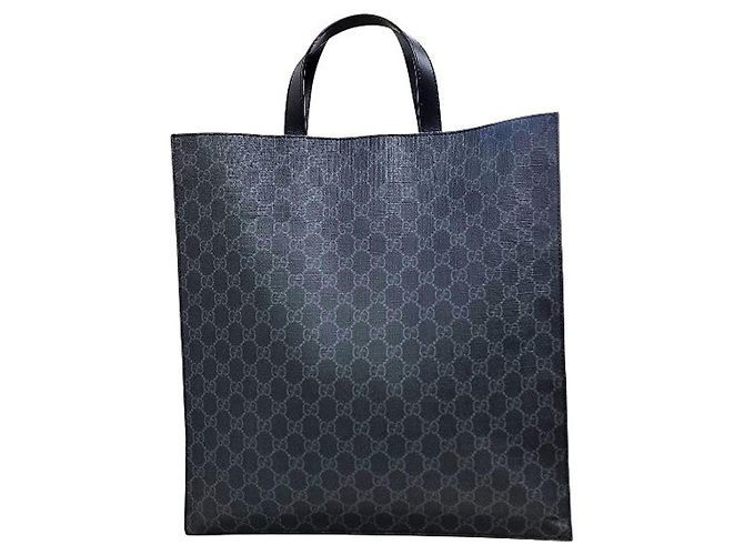 Borsa Tote Gucci GG Supreme Nero - vista 2