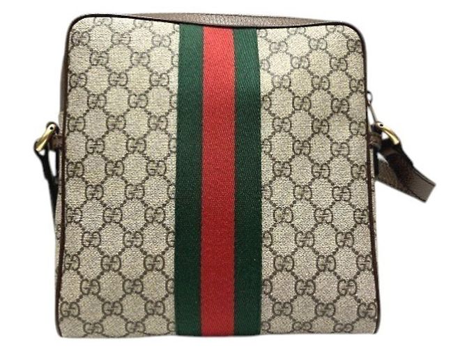 Borsa a mano e borsa a tracolla Gucci GG Supreme Ophidia Beige - vista 2