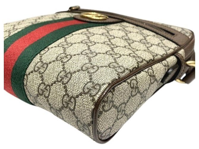 Borsa a mano e borsa a tracolla Gucci GG Supreme Ophidia Beige - vista 8