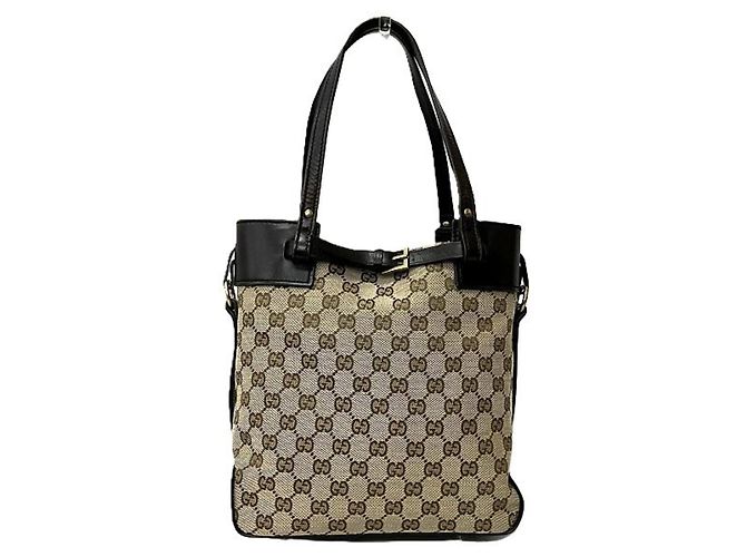 Borsa Tote GG Canvas Gucci Marrone Beige - vista 2