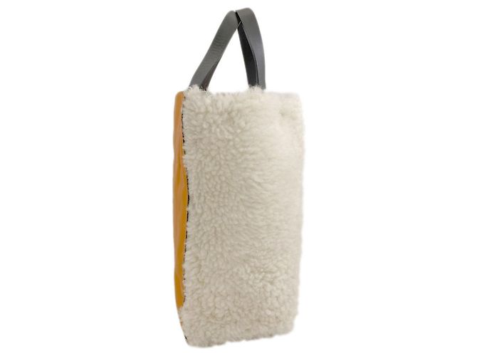 Borsa 2-Way Marni bianca e gialla in pelle Bianco Giallo - vista 3