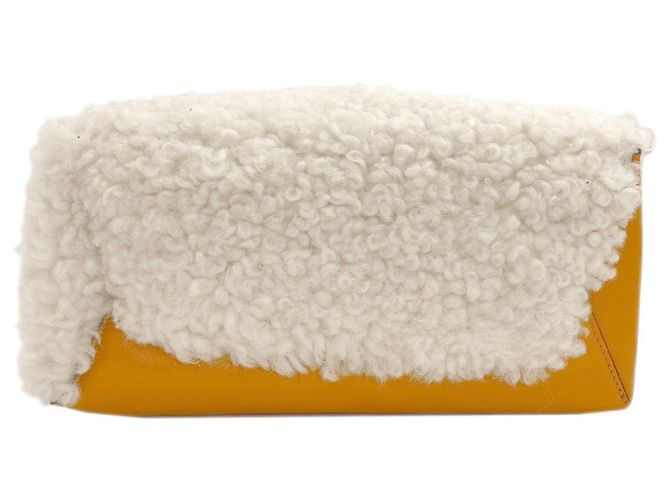 Borsa 2-Way Marni bianca e gialla in pelle Bianco Giallo - vista 4