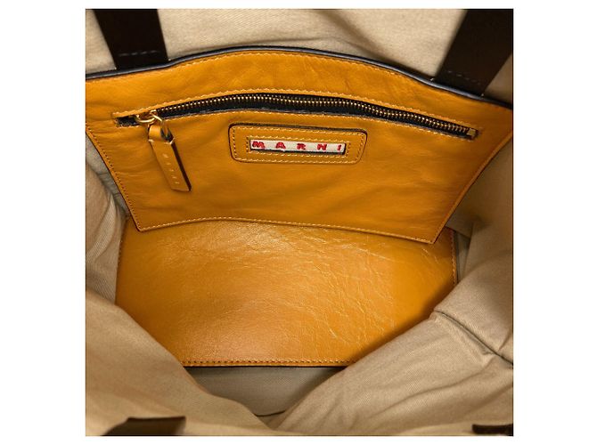 Borsa 2-Way Marni bianca e gialla in pelle Bianco Giallo - vista 5