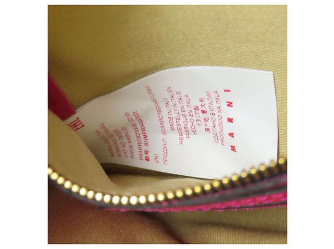 Borsa a 2 vie in pelle Marni Museo Lip Pattern Nero Rosa - vista 7