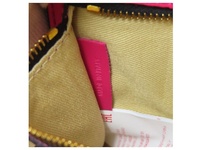 Borsa a 2 vie in pelle Marni Museo Lip Pattern Nero Rosa - vista 8