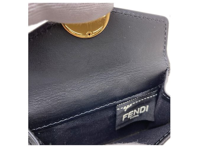 Fendi F Micro Trifold Wallet Schwarz - Ansicht 10