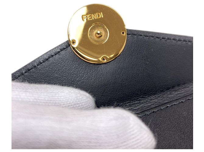 Fendi F Micro Trifold Wallet Schwarz - Ansicht 11