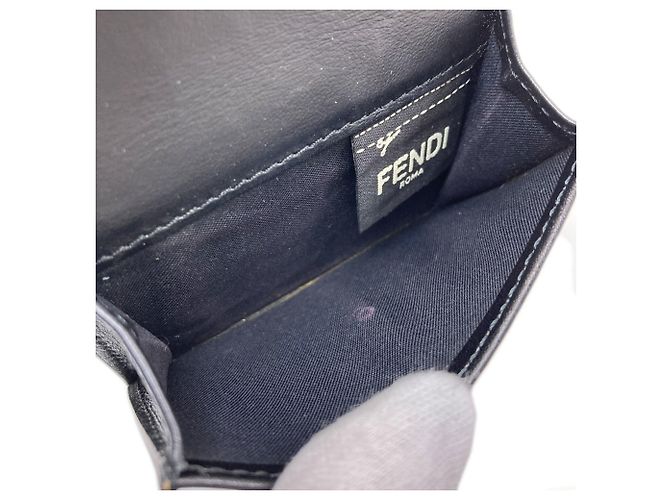 Fendi F Micro Trifold Wallet Schwarz - Ansicht 5