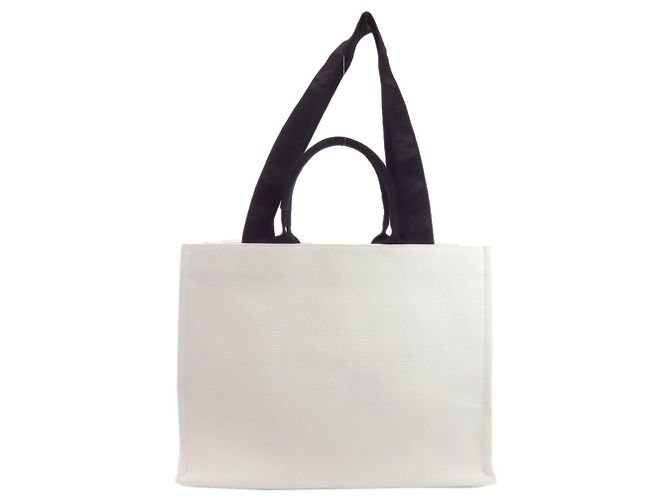 Borsa Tote 2-Way Marni Logo Print Nero Bianco - vista 2