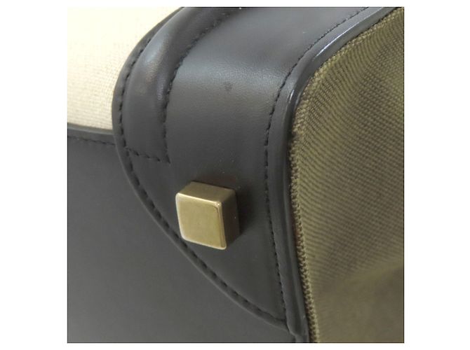 Céline Celine Luggage Micro Handbag Schwarz Weiß Grün - Ansicht 19