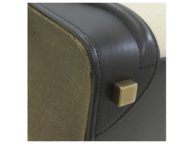 Céline Celine Luggage Micro Handbag Schwarz Weiß Grün - Ansicht 20